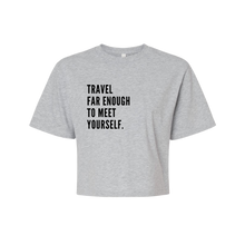 Load image into Gallery viewer, TRAVEL FAR ENOUGH CROP TOP | WRLD CTZNS