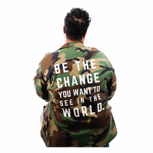 Load image into Gallery viewer, Upcycled Army Camo Jacket | WRLD CTZNS
