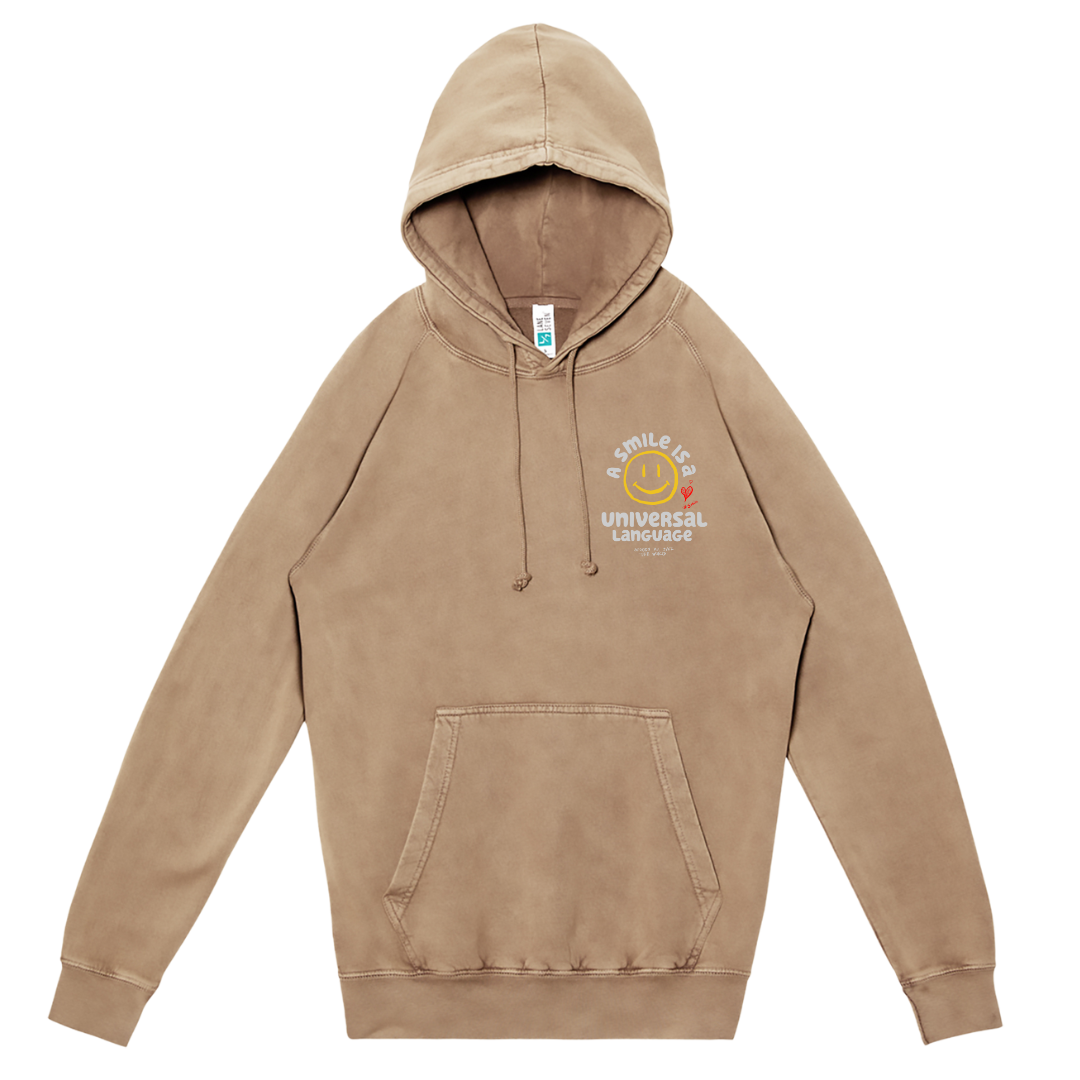 A Smile Is a Universal Language pullover hoodie| WRLDCTZNS streetwear