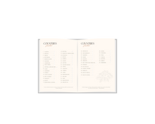 Load image into Gallery viewer, Interior pages: "54 Shades of Africa travel journal interior pages, country list travel diary layout
