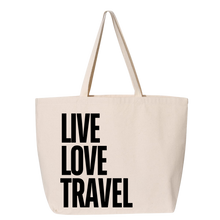 Load image into Gallery viewer, LIVE LOVE TRAVEL Tote Bag
