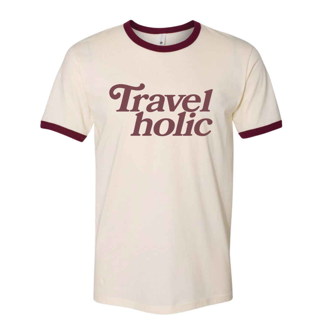 Travelholic Ringer T-Shirt | WRLD CTZNS
