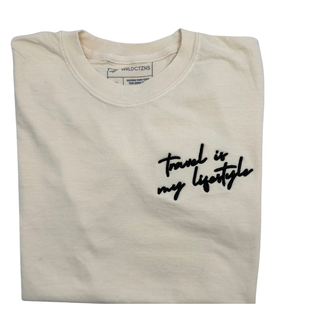 Travel is my Lifestyle T-Shirt *Embroidered* (Unisex)